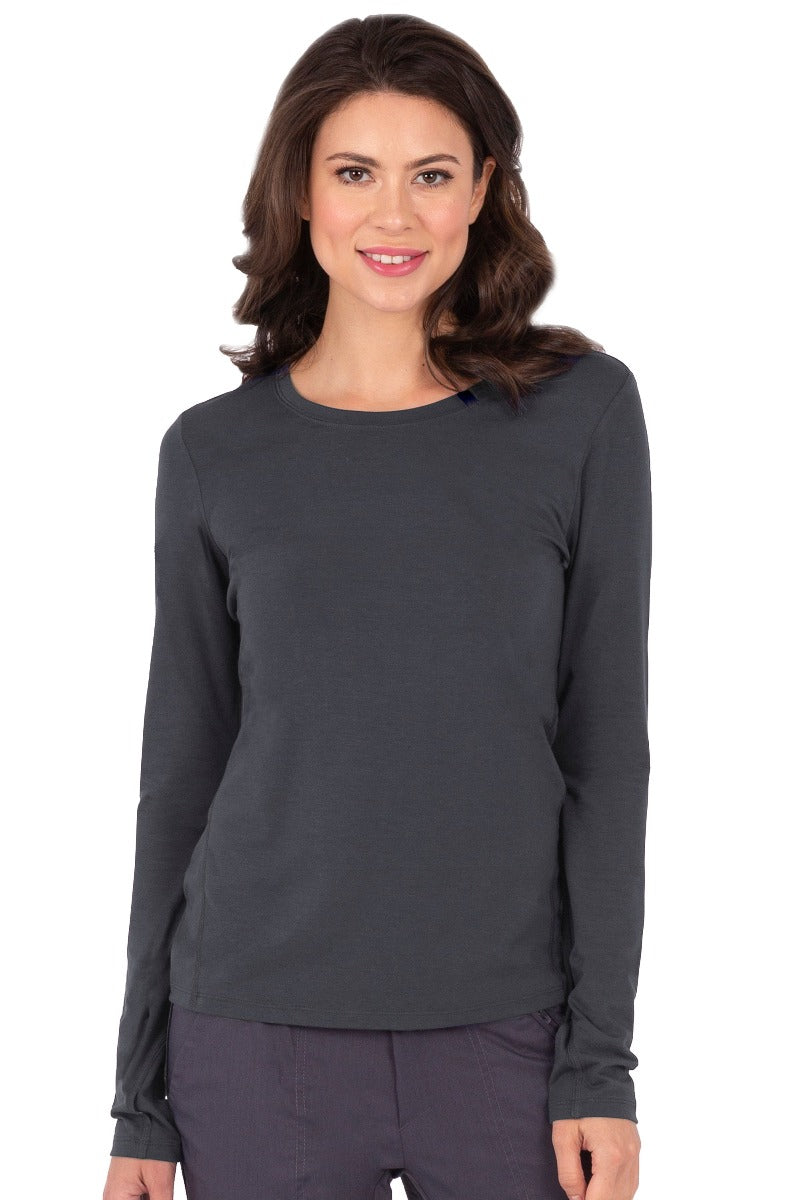 Healing Hands Purple Label Mackenzie Long Sleeve Tee in Pewter at Parker's Clothing and Shoes.