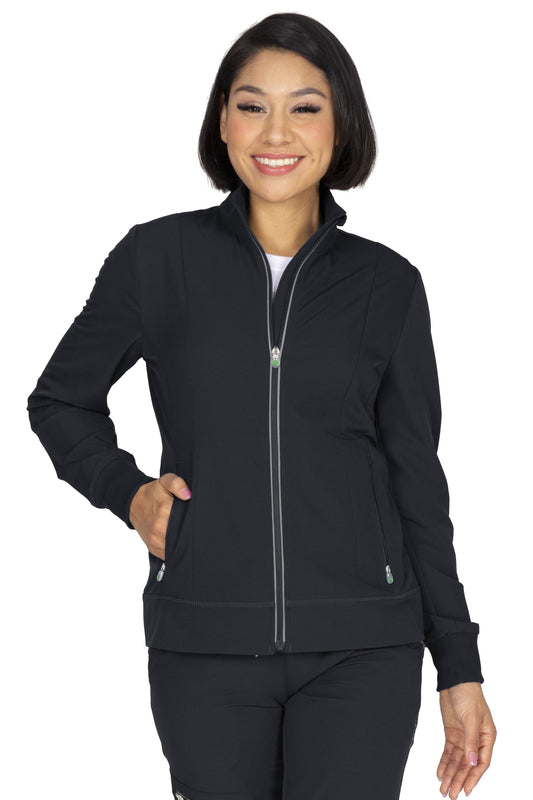 Healing Hands HH360 Carly Scrub Jacket 5067 in Black  Athletic Fit at Parker's Clothing and Shoes.