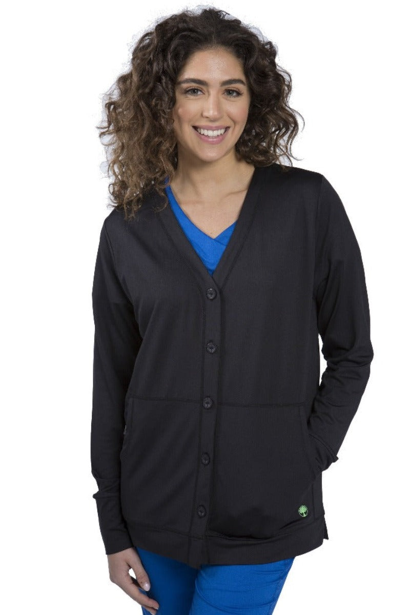 Healing Hands Becca Scrub Jacket in Black at Parker's Clothing and Shoes.