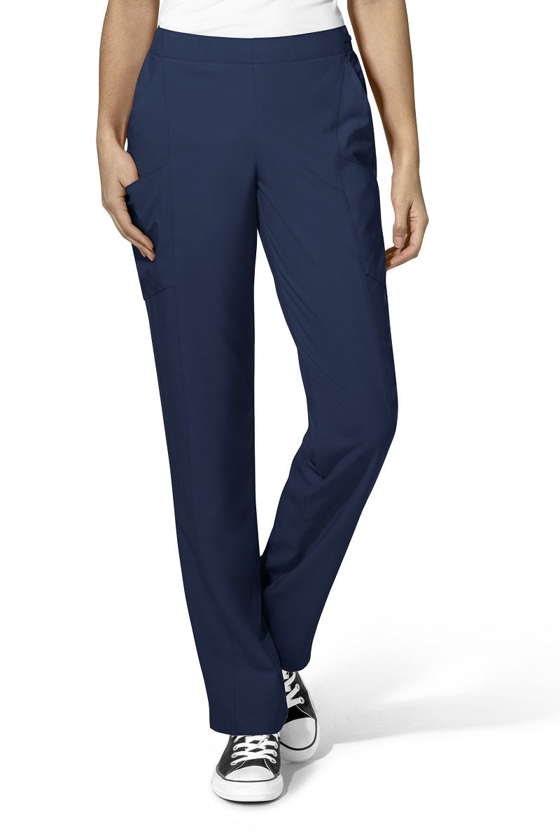 WonderWink Scrub Pants W123 Flat Front Double Cargo in Navy at Parker's Clothing and Shoes.