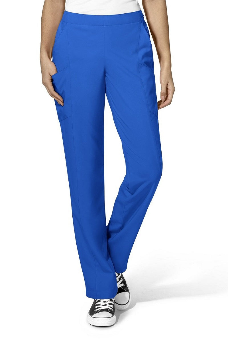 WonderWink Plus Size Scrub Pants W123 Comfort Waist Cargo Jogger in Royal at Parker's Clothing and Shoes.