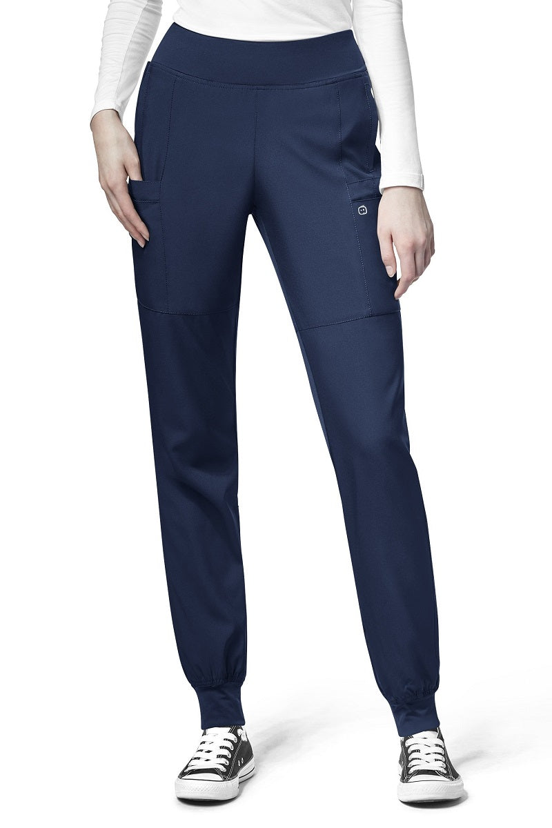 WonderWink Scrub Pants W123 Comfort Waist Cargo Jogger in Navy at Parker's Clothing and Shoes.