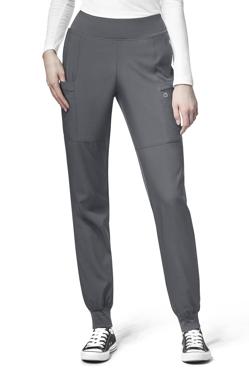 WonderWink Scrub Pants W123 Comfort Waist Cargo Jogger in Pewter at Parker's Clothing and Shoes.
