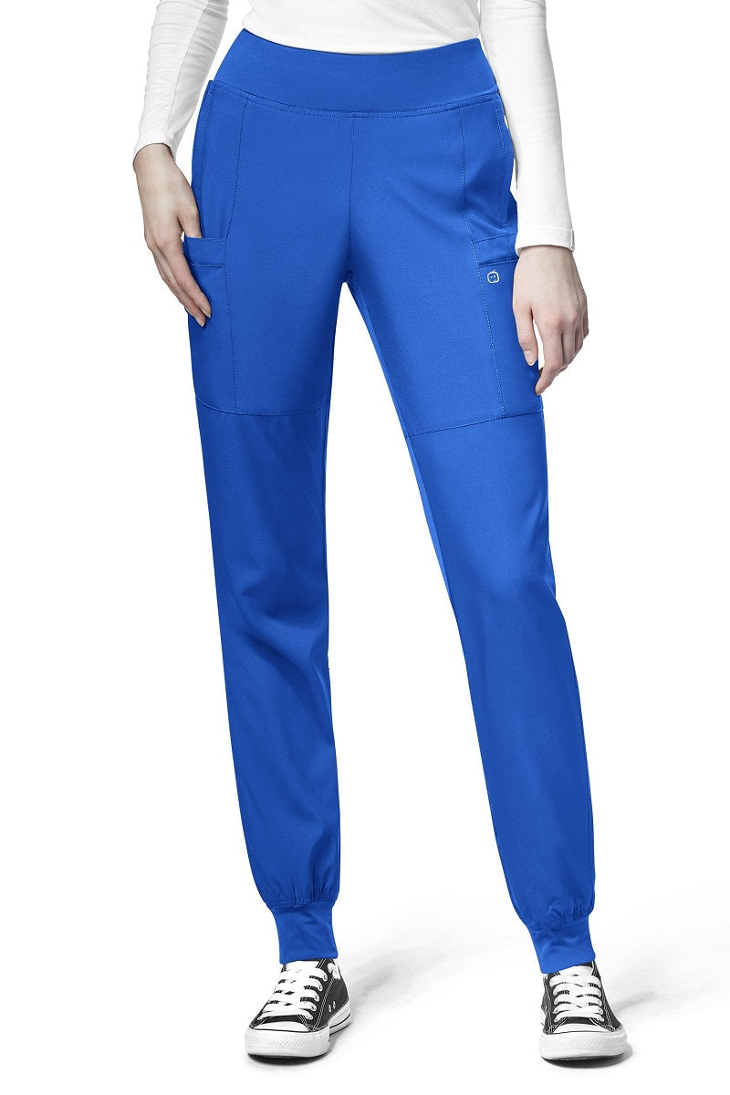 WonderWink Scrub Pants W123 Comfort Waist Cargo Jogger in Royal at Parker's Clothing and Shoes.