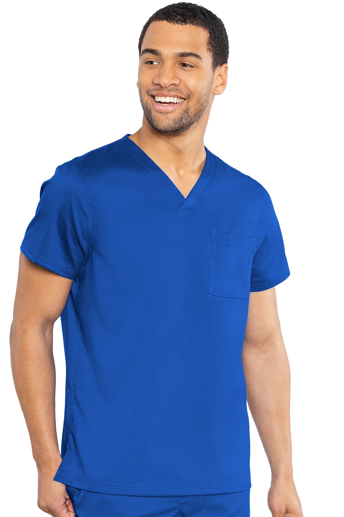 Med Couture Mens Scrub Top RothWear Cadence in Royal at Parker's Clothing and Shoes.