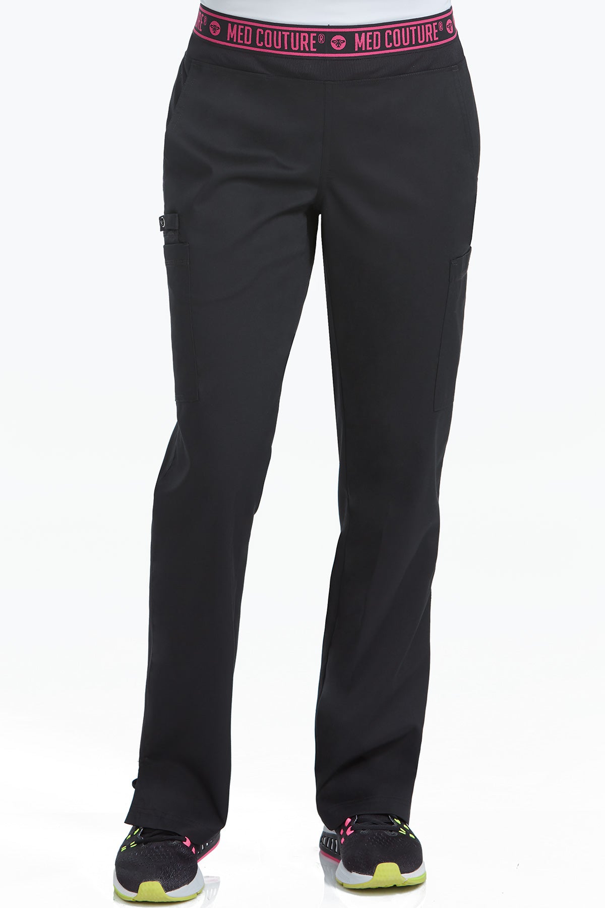 Med Couture Scrub Pants Touch Ally Yoga Pant in Black at Parker's Clothing and Shoes.
