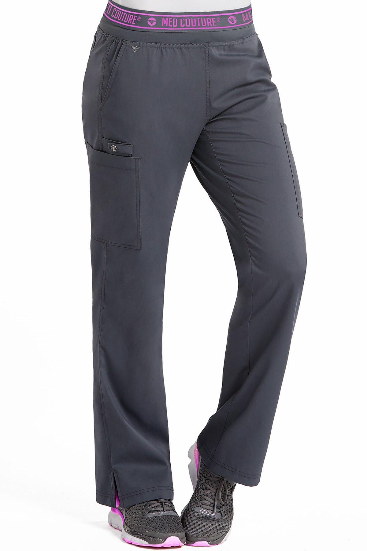 Med Couture Scrub Pants Touch Ally Yoga Pant in Pewter at Parker's Clothing and Shoes.