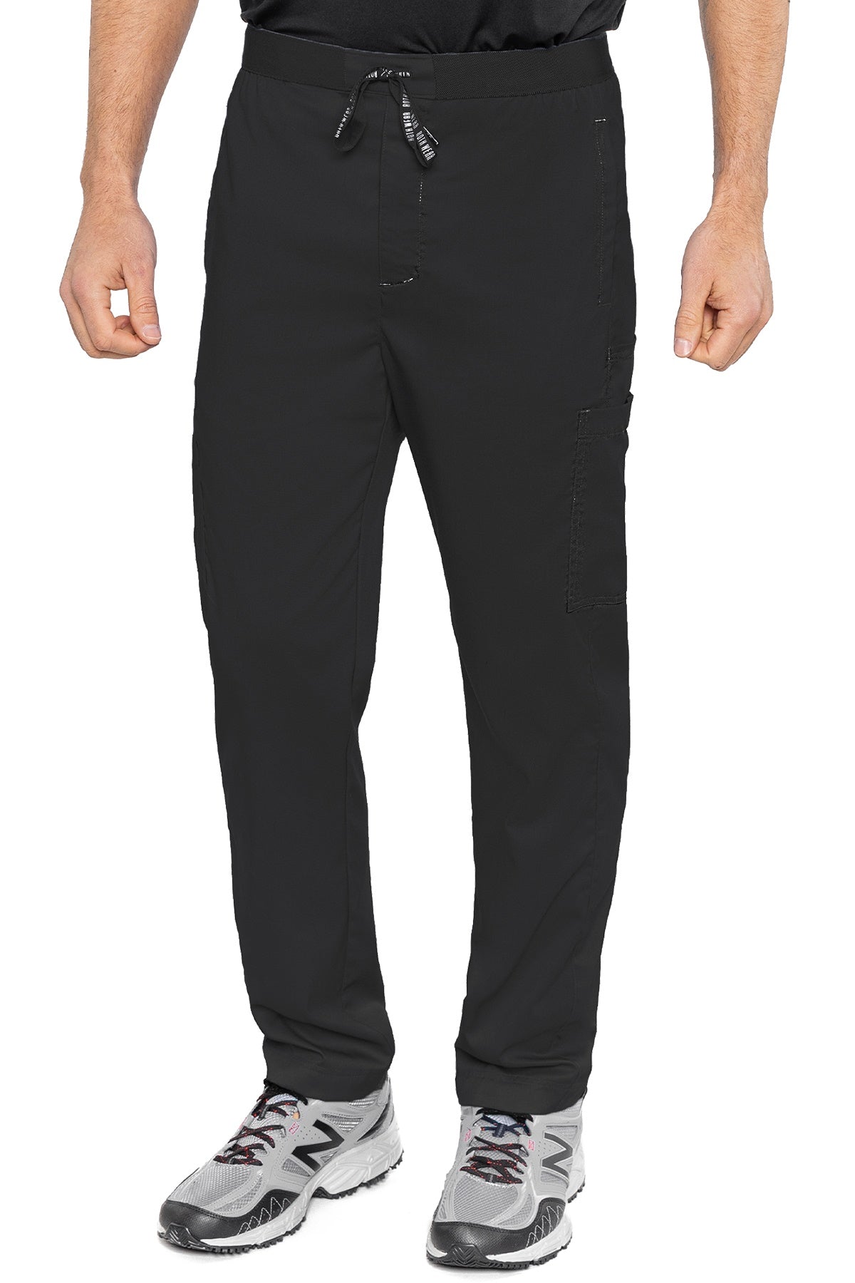 Med Couture Mens Scrub Pants RothWear Hutton Straight Leg in Black at Parker's Clothing and Shoes.