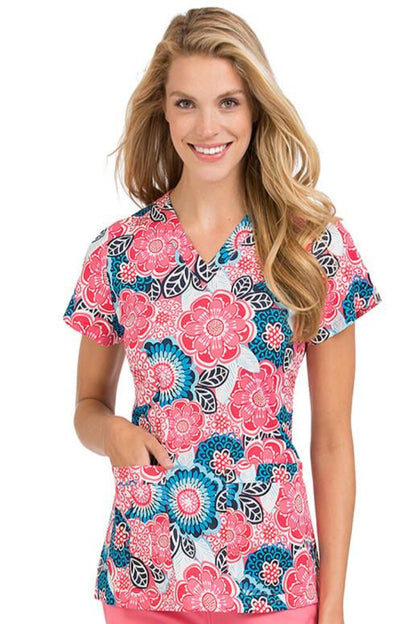 Med Couture MC2 Niki Print Tops at Parker's Clothing & Scrubs.