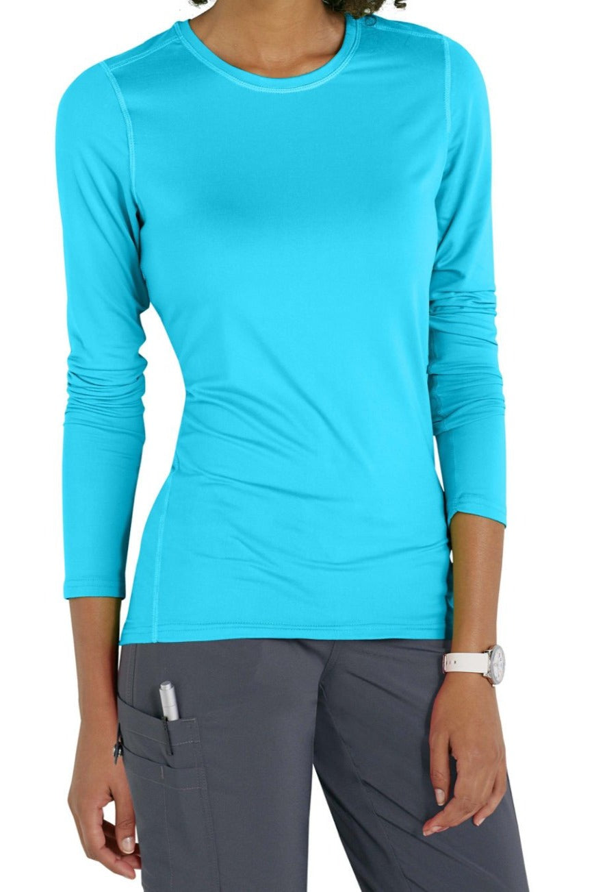 Med Couture Activate Performance Scrub Tee in Ice Blue at Parker's Clothing and Shoes.
