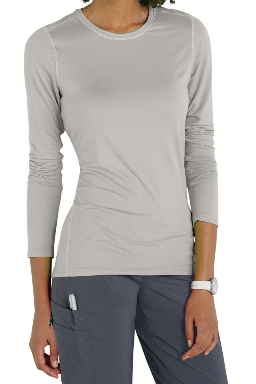 Med Couture Activate Performance Scrub Tee in Pewter at Parker's Clothing and Shoes.