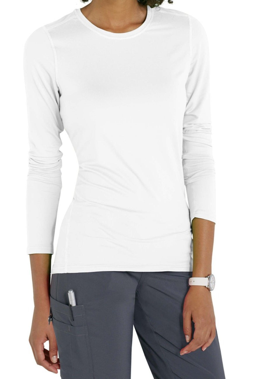 Med Couture Activate Performance Scrub Tee in White at Parker's Clothing and Shoes.