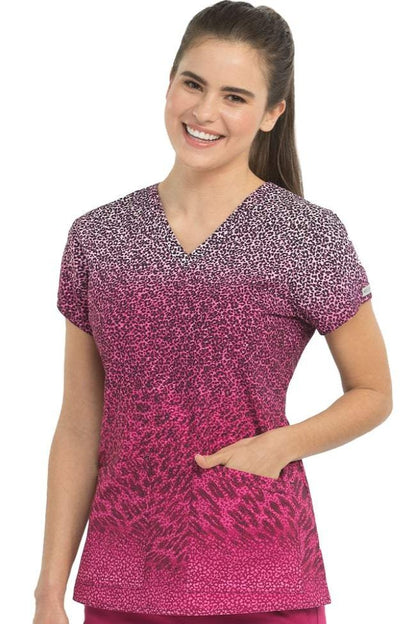 Med Couture Air Print Scrub Top Animal Motion - Parker's Clothing & Gifts