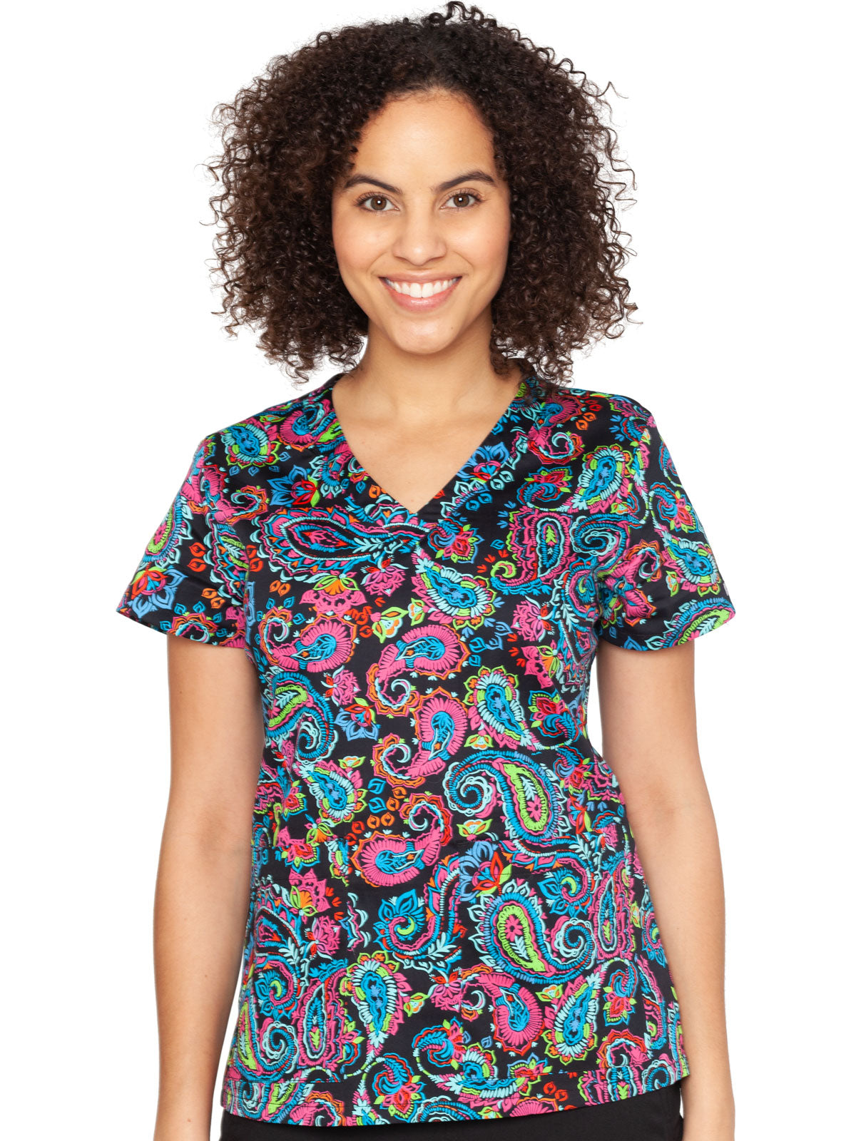 Med Couture Vicky Print Tops Festive Paisley