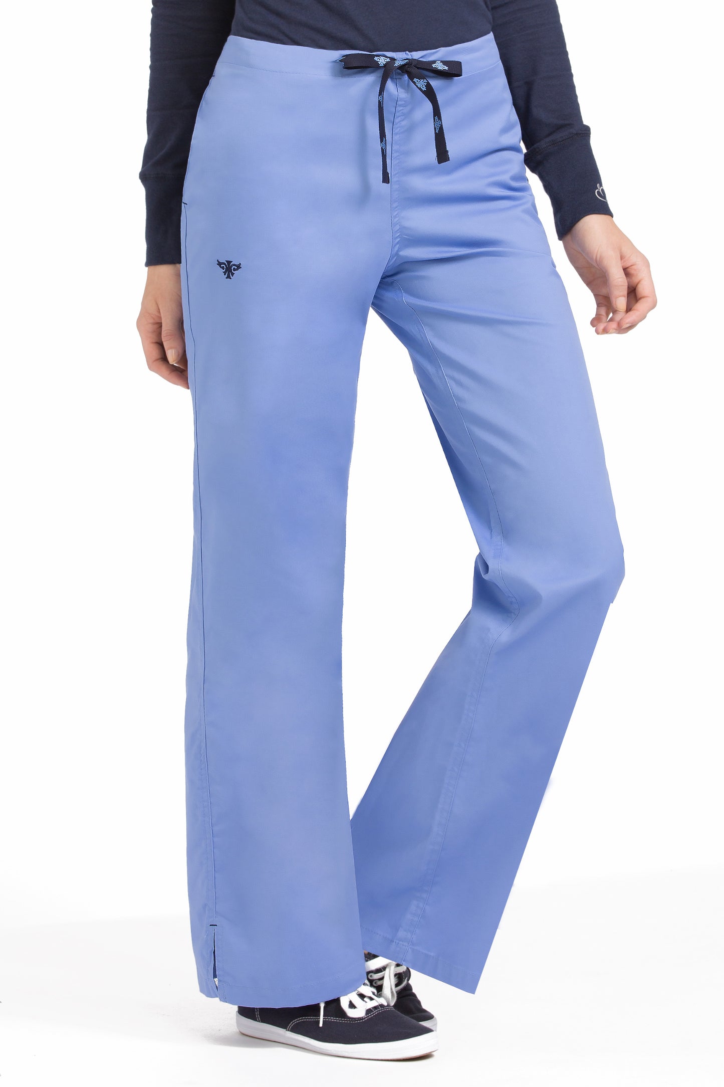 Med Couture Signature Drawstring Pant in Ceil Navy at Parker's Clothing and Shoes. Med Couture Sale Scrub Pants.