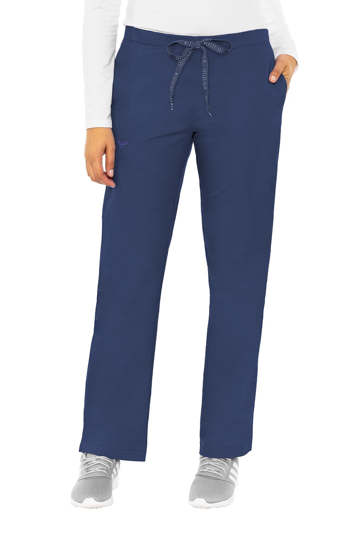Med Couture Signature Drawstring Pant in Navy at Parker's Clothing and Shoes. Med Couture Sale Scrub Pants.