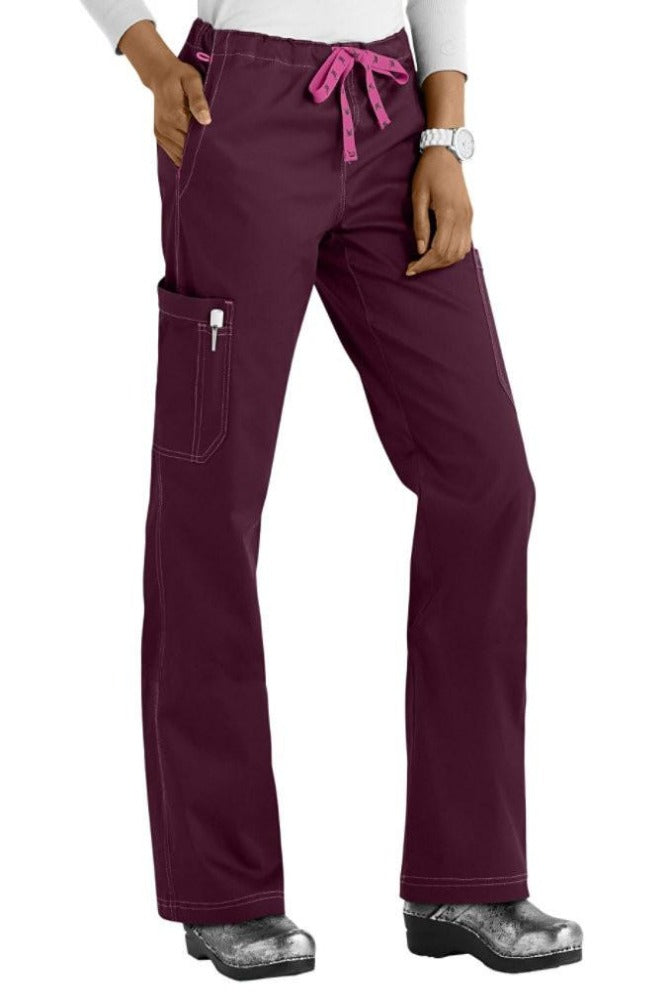 Med Couture Scrub Pants MC2 Layla in Wine at Parker's Clothing and Shoes