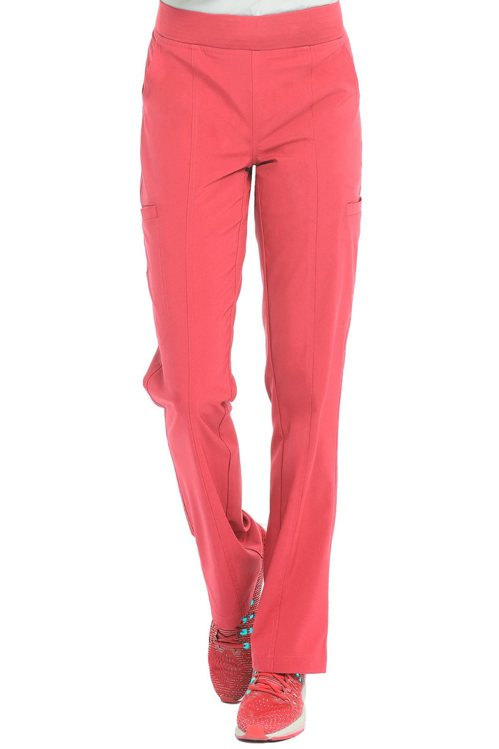 Med Couture Scrub Pant Energy Paige Cargo Scrub Pant in Coral at Parker's Clothing and Shoes.