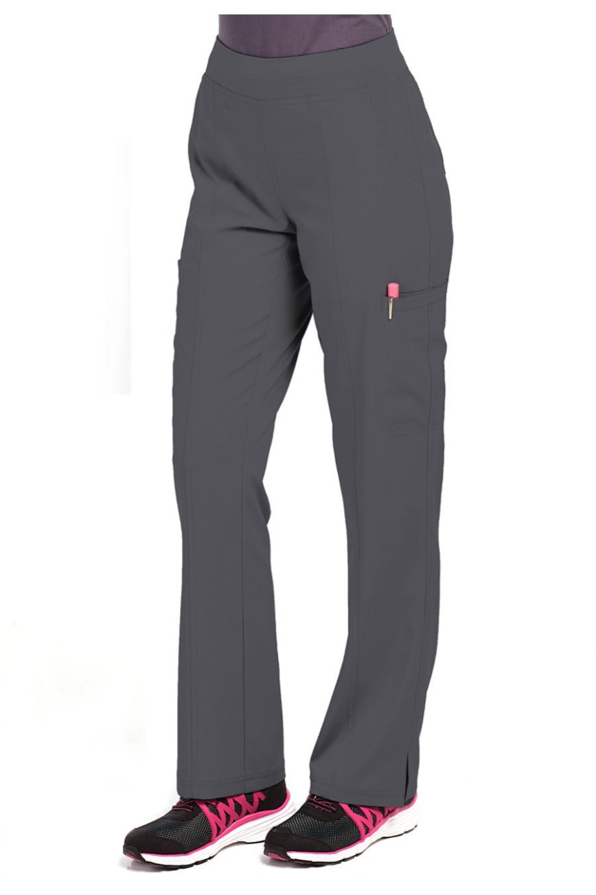 Med Couture Scrub Pant Energy Paige Cargo Scrub Pant in Pewter at Parker's Clothing and Shoes.