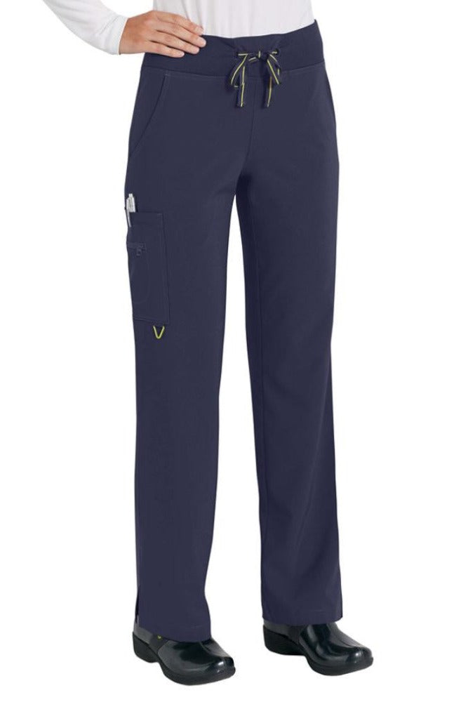 Med Couture Scrub Pant in Activate Yoga Pant in Navy at Parker's Clothing and Shoes.