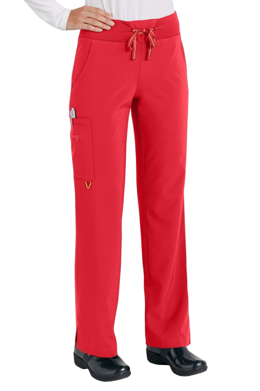Med Couture Scrub Pant in Activate Yoga Pant in Red at Parker's Clothing and Shoes.