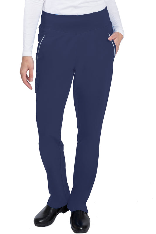 Healing Hands HH360 Naomi Yoga Waist Petite Scrub Pant in Navy at Parker's Clothing and Shoes.