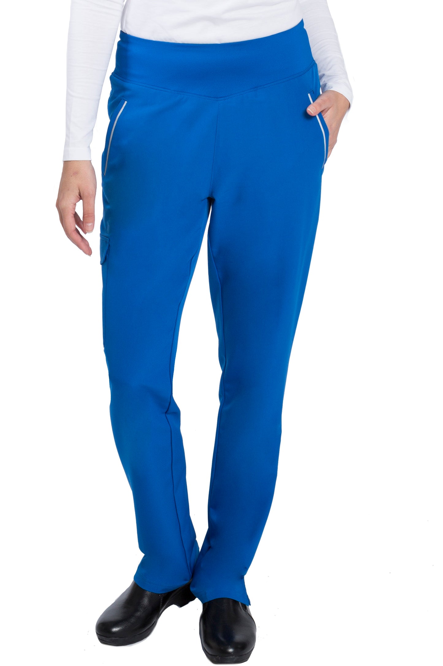 Healing Hands HH360 Naomi Yoga Waist Petite Scrub Pant in Royal at Parker's Clothing and Shoes.
