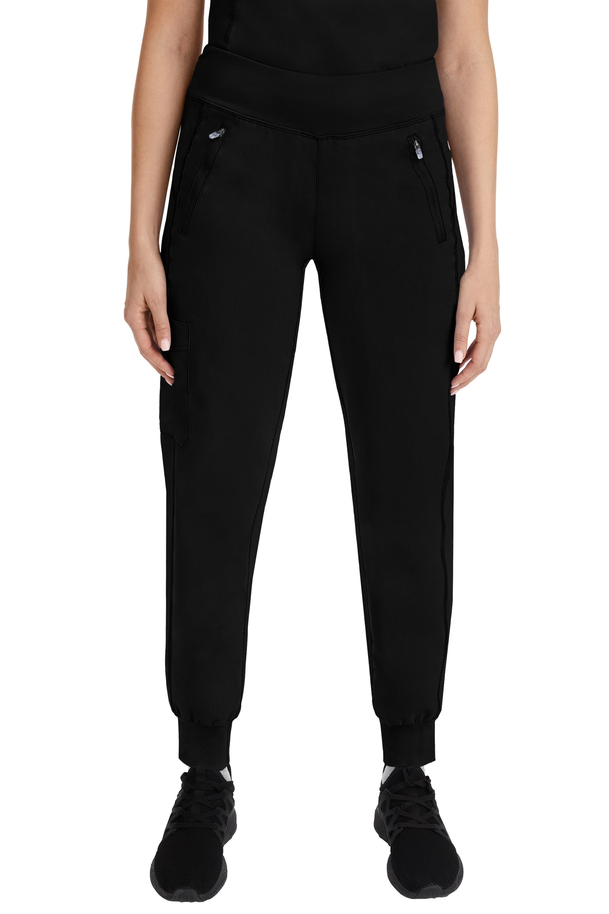 Healing Hands Purple Label Yoga Tara Jogger Petite Scrub Pant in Black at Parker's Clothing and Shoes.