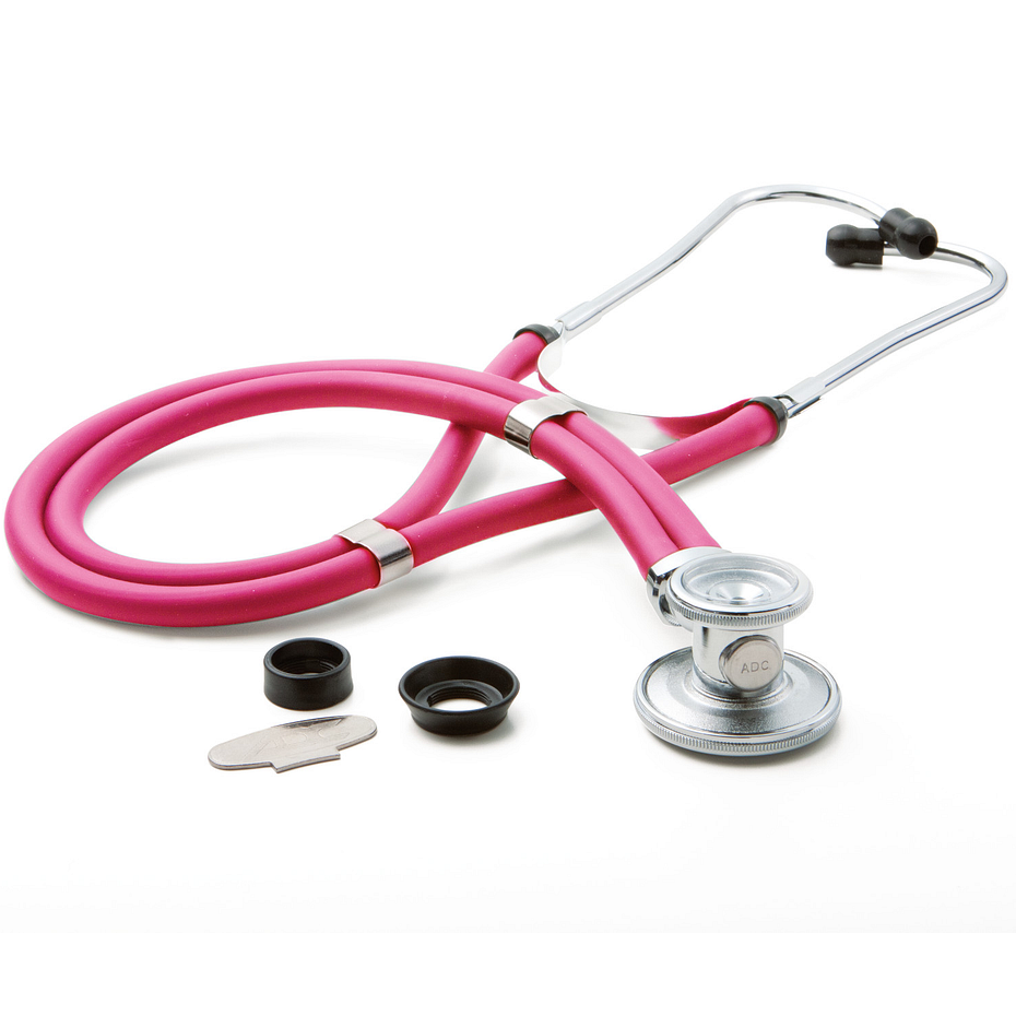 Sprague-Rappaport Stethoscope in neon pink at Parker's Clothing and Shoes.