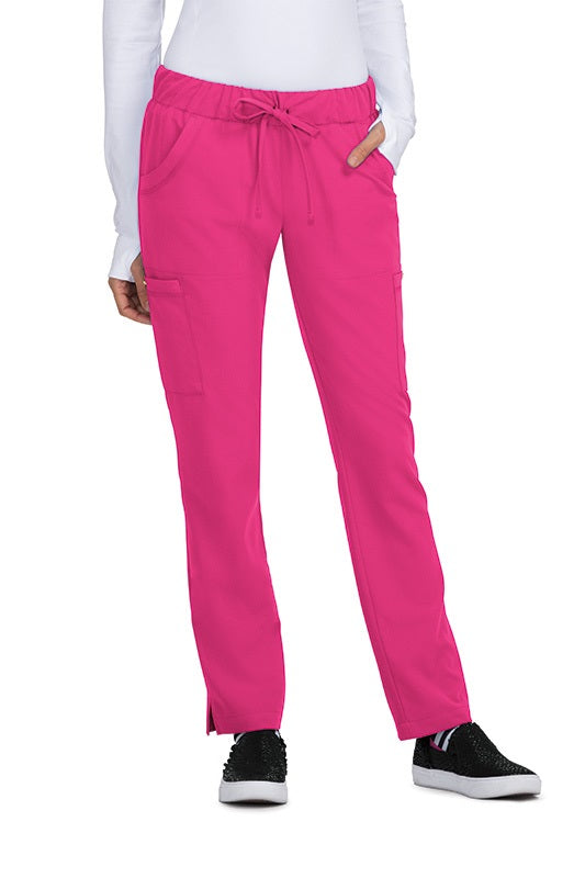 Betsey Johnson Scrub Pants Buttercup Slim Fit in Flamingo at Parker's Clothing and Shoes.