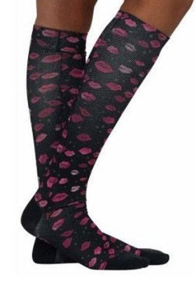 Betsey Johnson Mild Compression Socks in Lips at Parker's Clothing and Shoes.