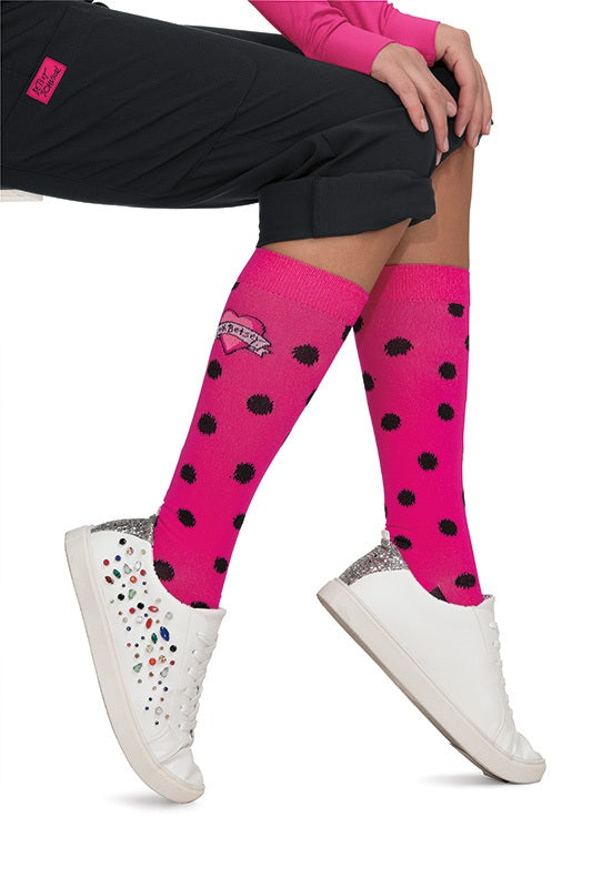 Betsey Johnson Mild Compression Socks in Ikat Dot at Parker's Clothing and Shoes.