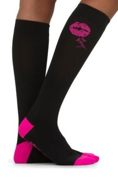 Betsey Johnson Mild Compression Socks in Black XOX at Parker's Clothing and Shoes.