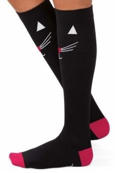 Betsey Johnson Mild Compression Socks in Cats at Parker's Clothing & Scrubs.