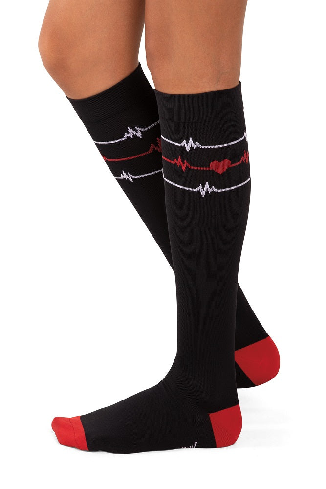 Betsey Johnson Mild Compression Socks in EKG at Parker's Clothing and Shoes.