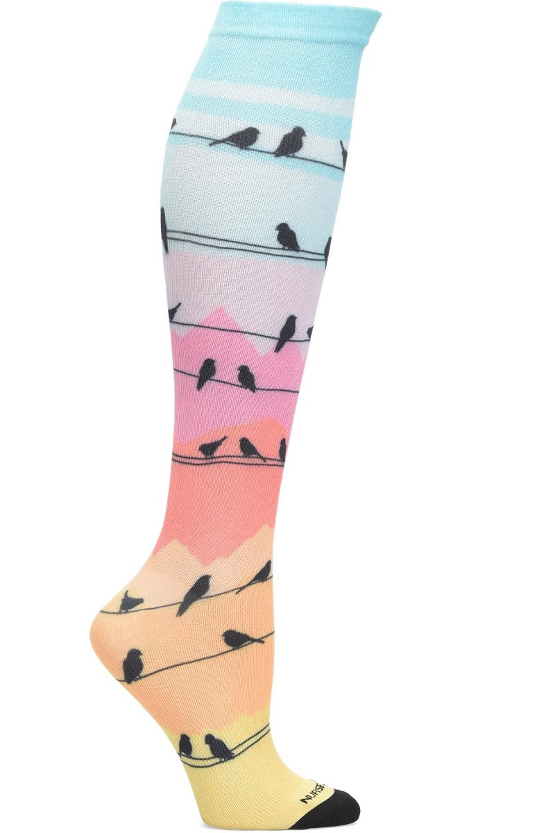 Nurse Mates Mild Compression Socks 360° Seamless 12-14 mmHg at Parker's Clothing and Shoes. Birds On A Wire