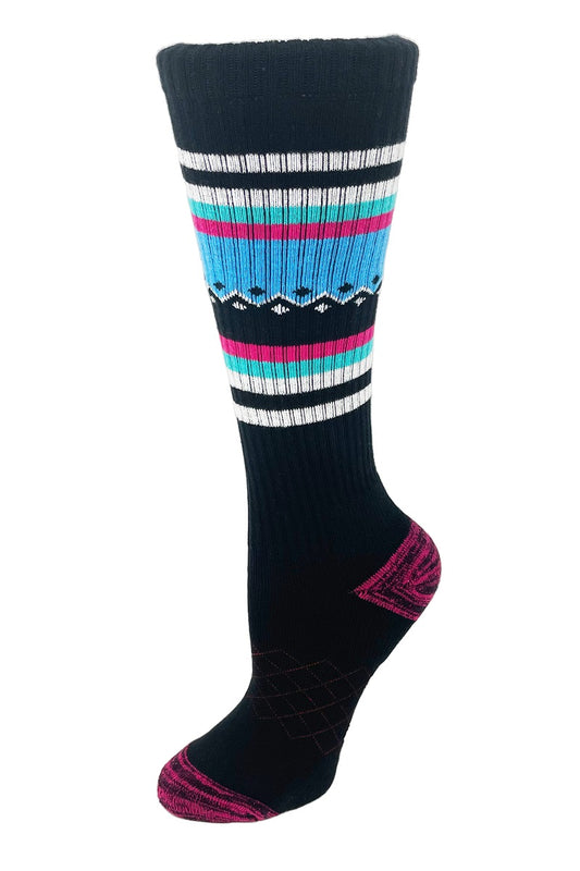 Cutieful Platinum Compression Socks With Graduated 15-20 mmHg moderate compression rating in Black at Parker's Clothing and Shoes.