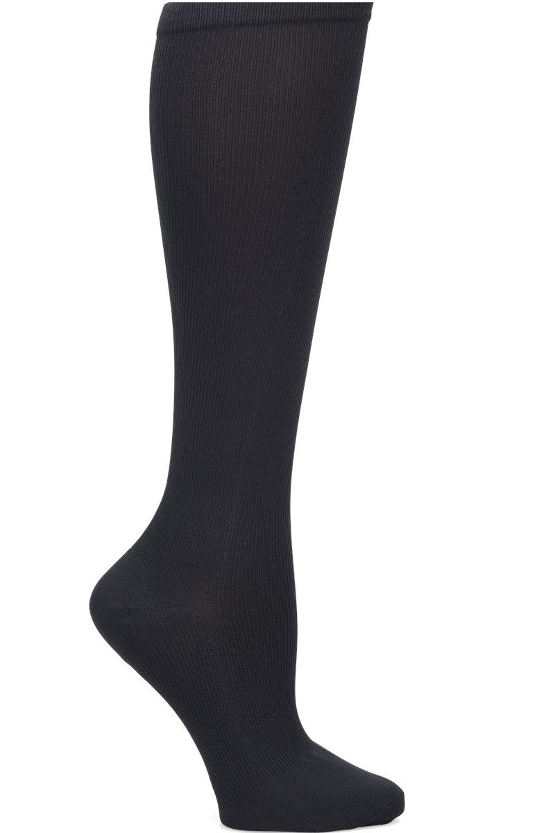Nurse Mates Plus Size Compression Socks Wide Calf 12-14 mmHg at Parker's Clothing and Shoes. Plus size womens compression socks. Compression socks for nursing. Medical compression socks. Black