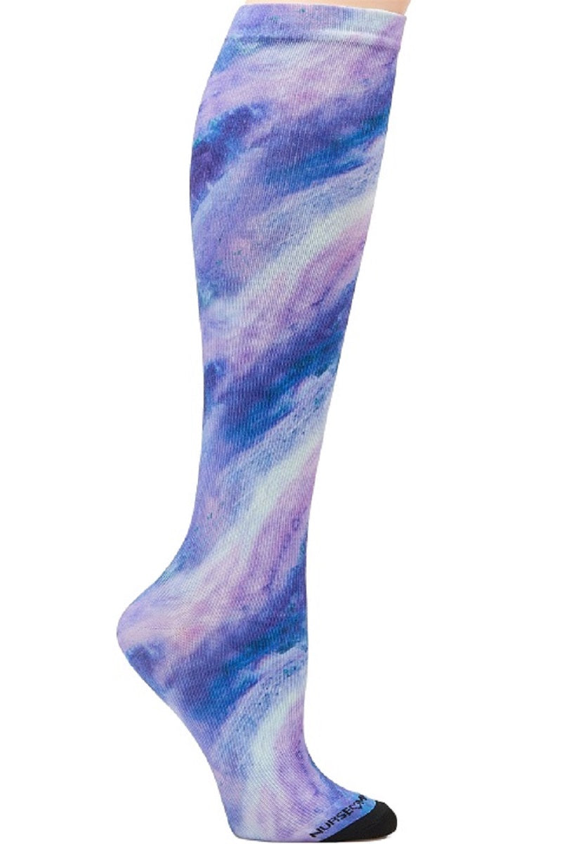 Nurse Mates Mild Compression Socks 360° Seamless 12-14 mmHg at Parker's Clothing and Shoes. Blue Gemstone Marble