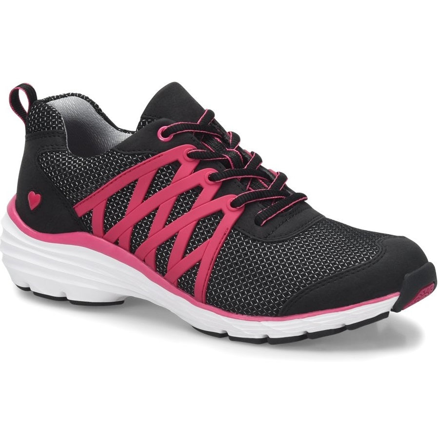 Nurse Mates Align Brin Athletic Shoe in Black and Pink at Parker's Clothing and Shoes.