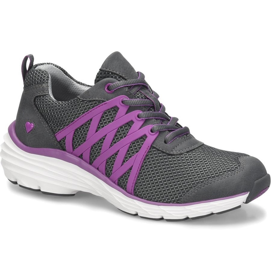 Nurse Mates Align Brin Athletic Shoe in Grey and Purple at Parker's Clothing and Shoes.