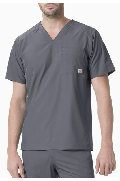 Carhartt Liberty Mens Scrub Top Slim Fit in Pewter at Parker's Clothing & Scrubs