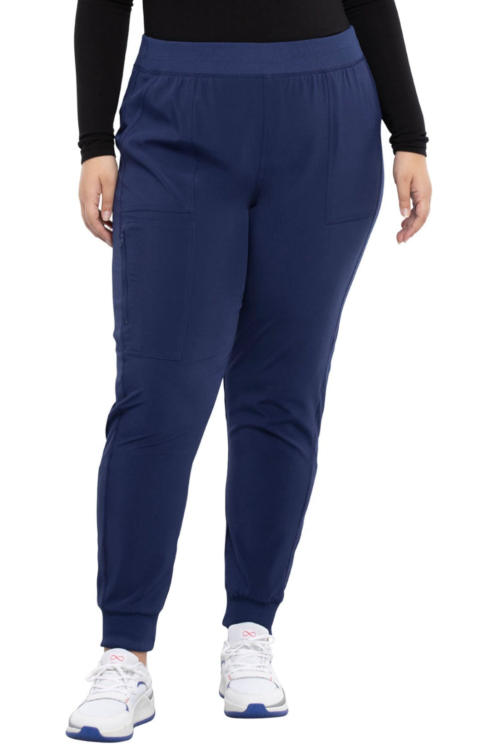 Cherokee Allura Petite Scrub Pant Pull On Jogger in Navy at Parker's Clothing and Shoes.