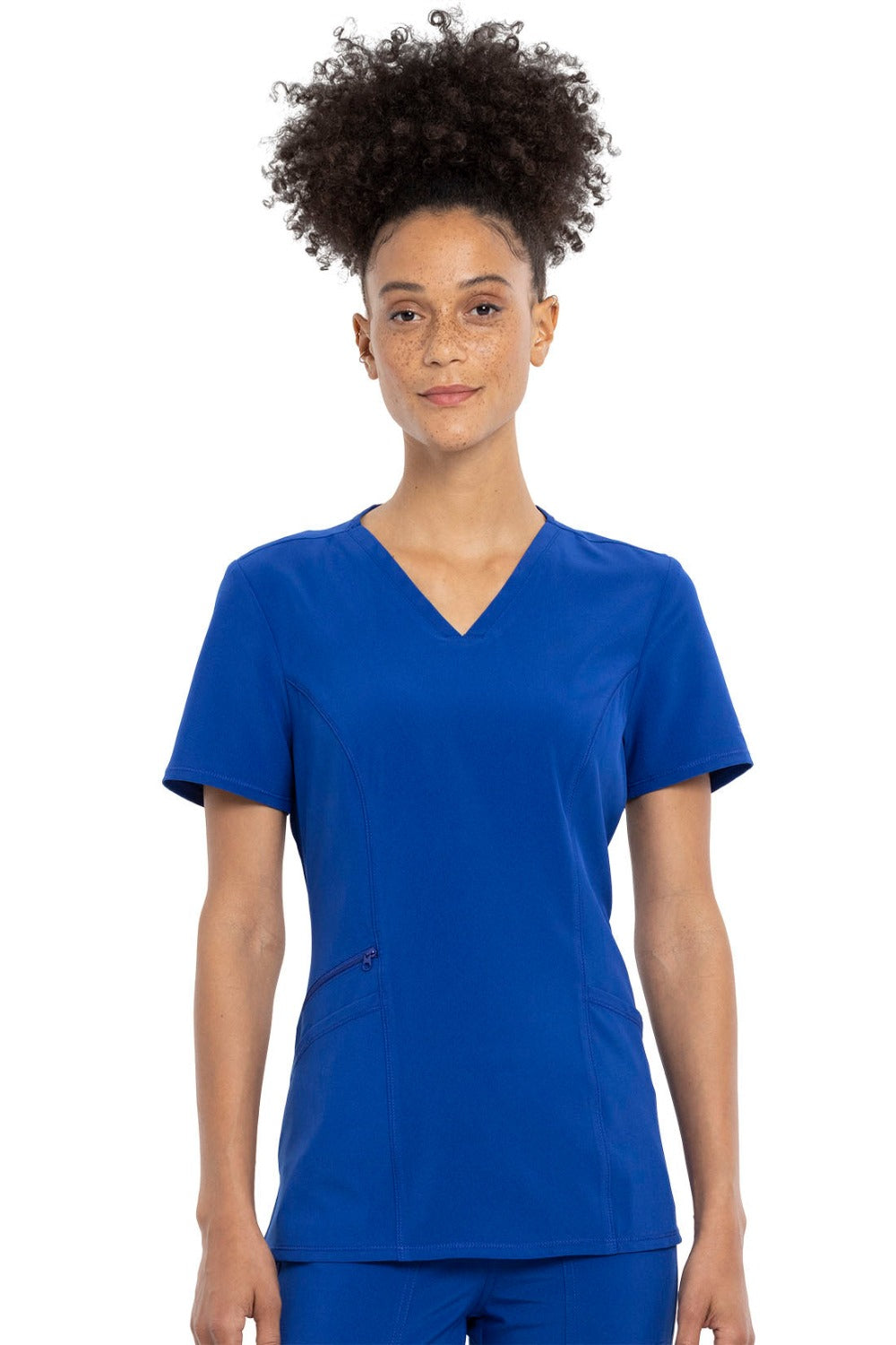 Cherokee Allura V-Neck Scrub Top in Galaxy Blue at Parker's Clothing and Shoes.