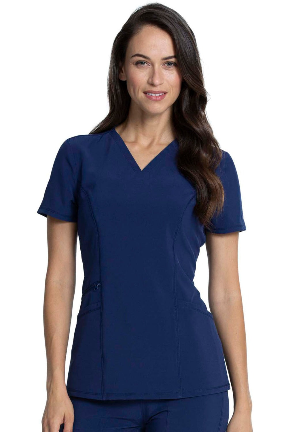 Cherokee Allura V-Neck Scrub Top in Navy at Parker's Clothing and Shoes.