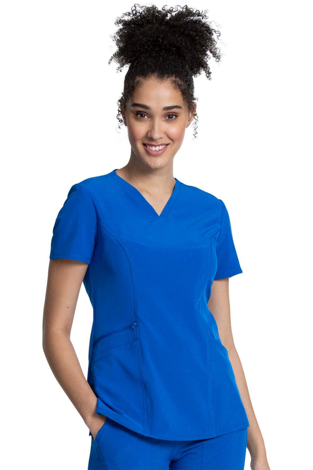 Cherokee Allura V-Neck Scrub Top in Royal at Parker's Clothing and Shoes.
