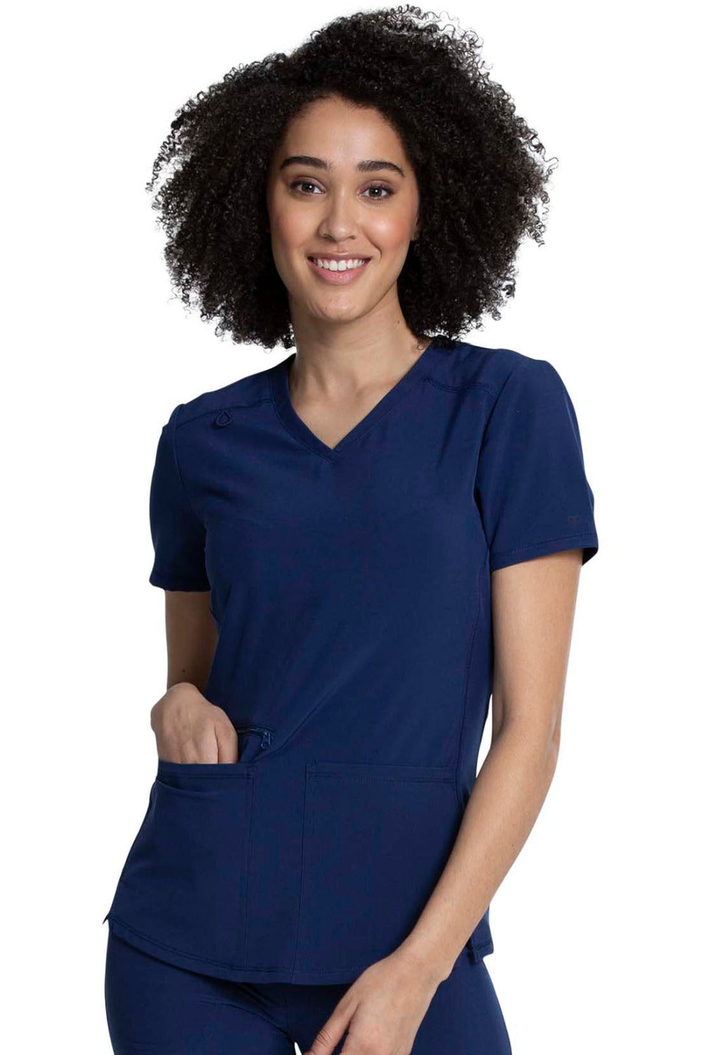 Cherokee Allura V-Neck Scrub Top in Navy at Parker's Clothing and Shoes.