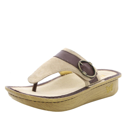 Alegria Sale Shoe Size 41 Cody Thong Sandal in Sand at Parker's Clothing & Scrubs.