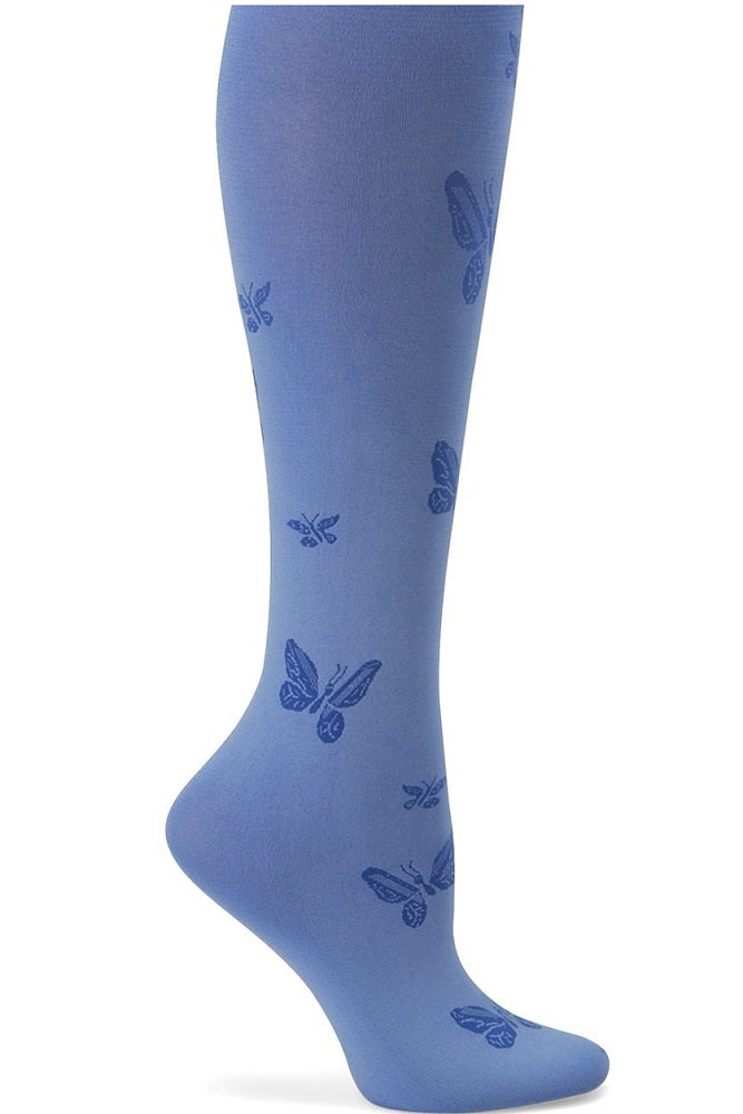 Nurse Mates butterfly texture 11 mmHg mild compression socks in Ceil at Parker's Clothing and Shoes.