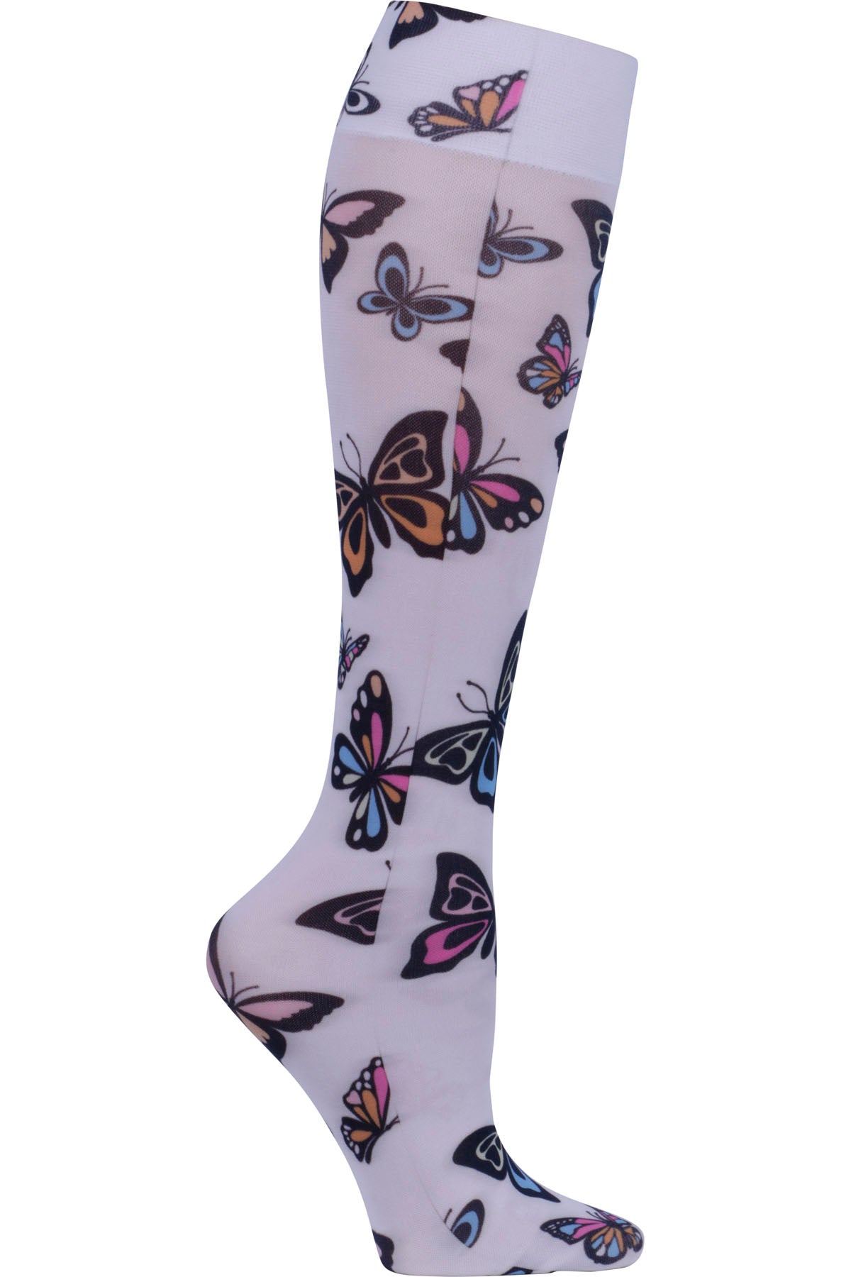 Cherokee Fashion Support Mild Compression Socks 8-15 mmHg Wide Calf Let's Fly at Parker's Clothing and Shoes.